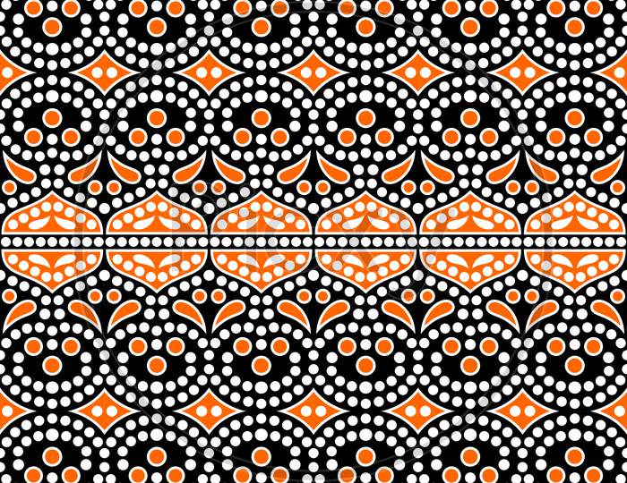 Colorful Vector Chunri Dot Panting Mosaic Pattern Design