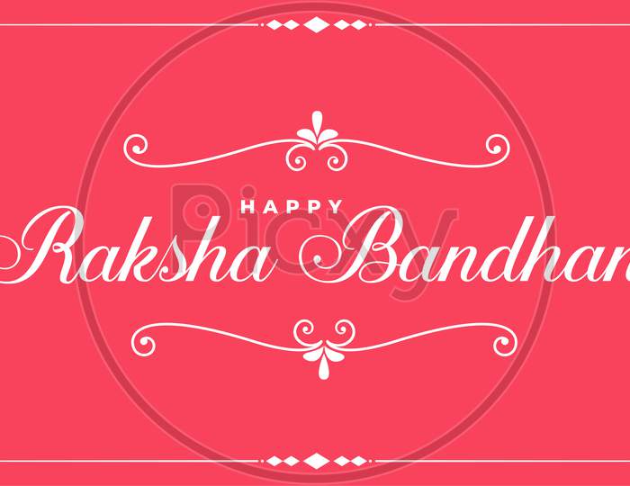 Happy Raksha Bandhan Stylish Pink Banner Design