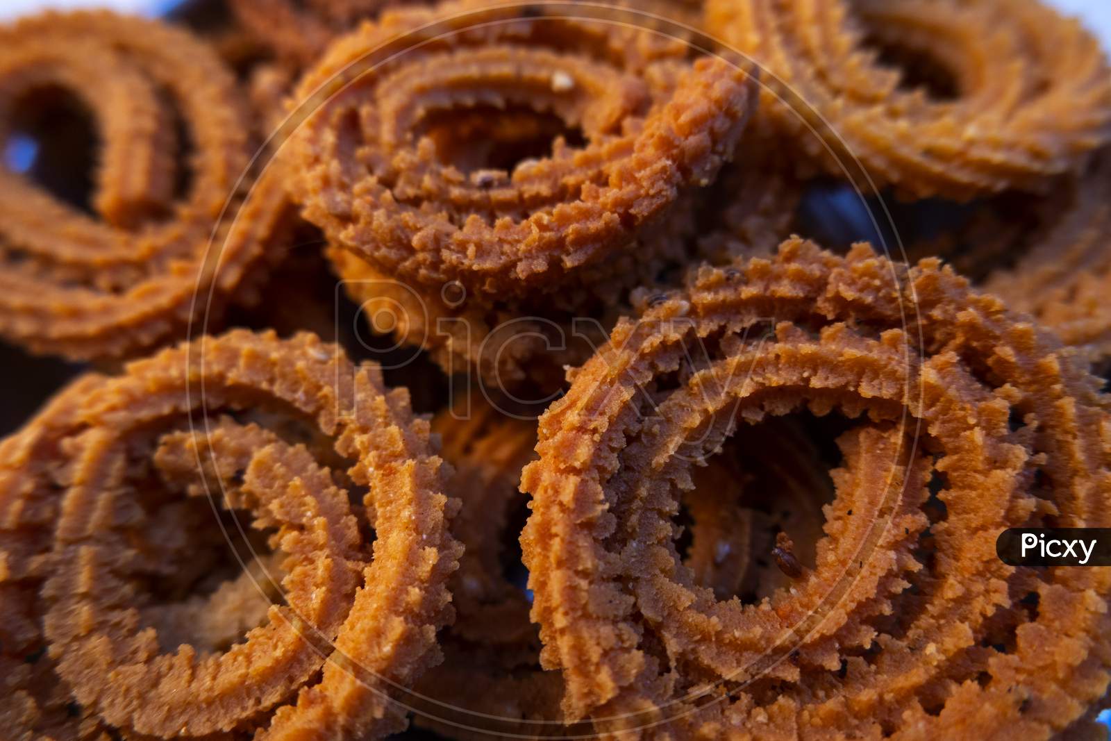 Closeup View Of Indian Homemade Round Snacks Group