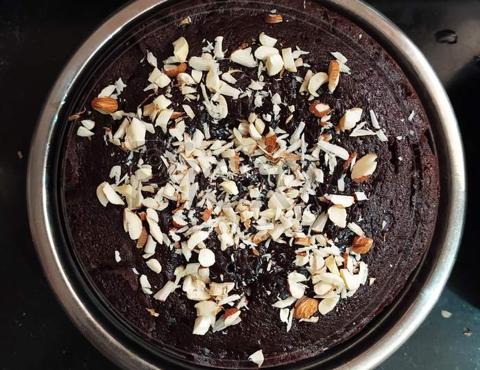 Classic Healthy Homemade Chocolate Cake with Nuts Recipe Delicious