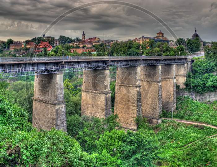 Old Bridge In Kamianets-Podilskyi, Ukraine. Hdr Image