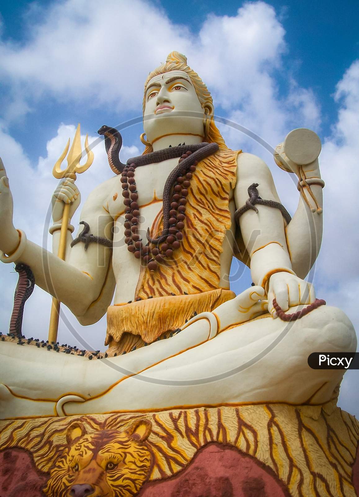 Statue Of Lord Shiva In India.