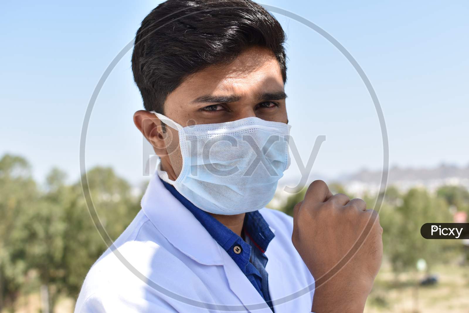 Indian doctor with mask or white coat
