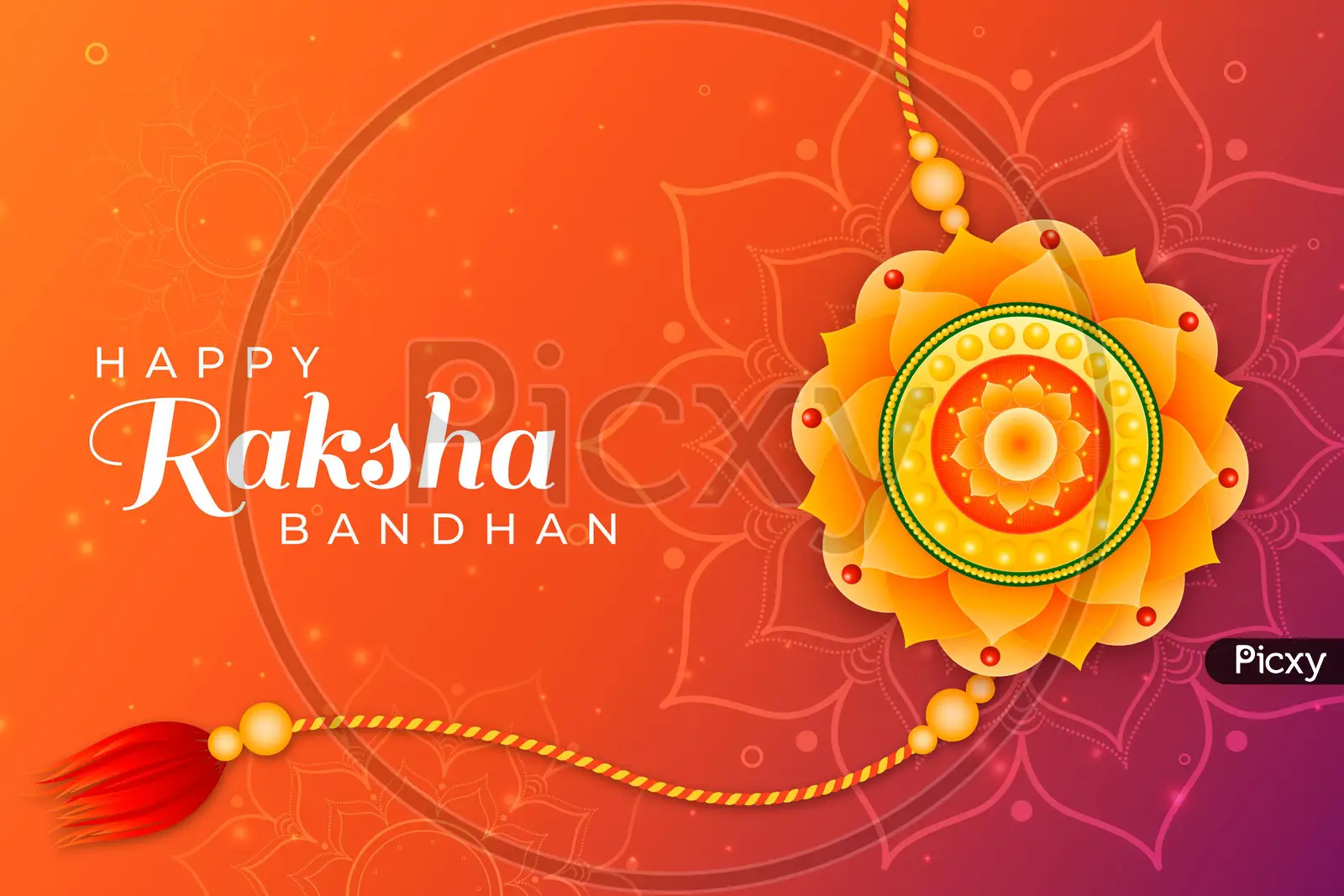 Happy Raksha Bandhan festival card or poster design with beautiful floral  rakhi on shiny purple bokeh lighting background Stock Vector  Adobe Stock