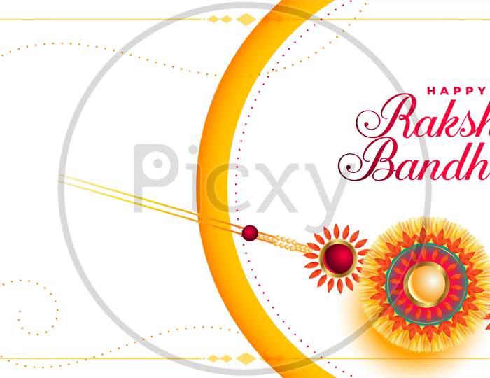 Happy Raksha Bandhan Beautiful Banner With Rakhi Design