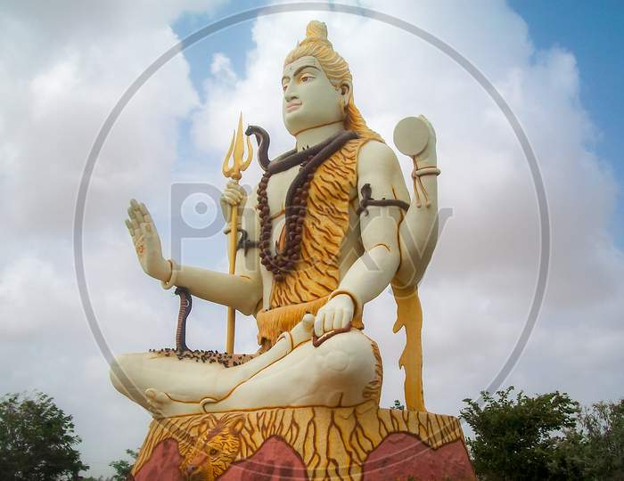 Statue Of Lord Shiva In India.