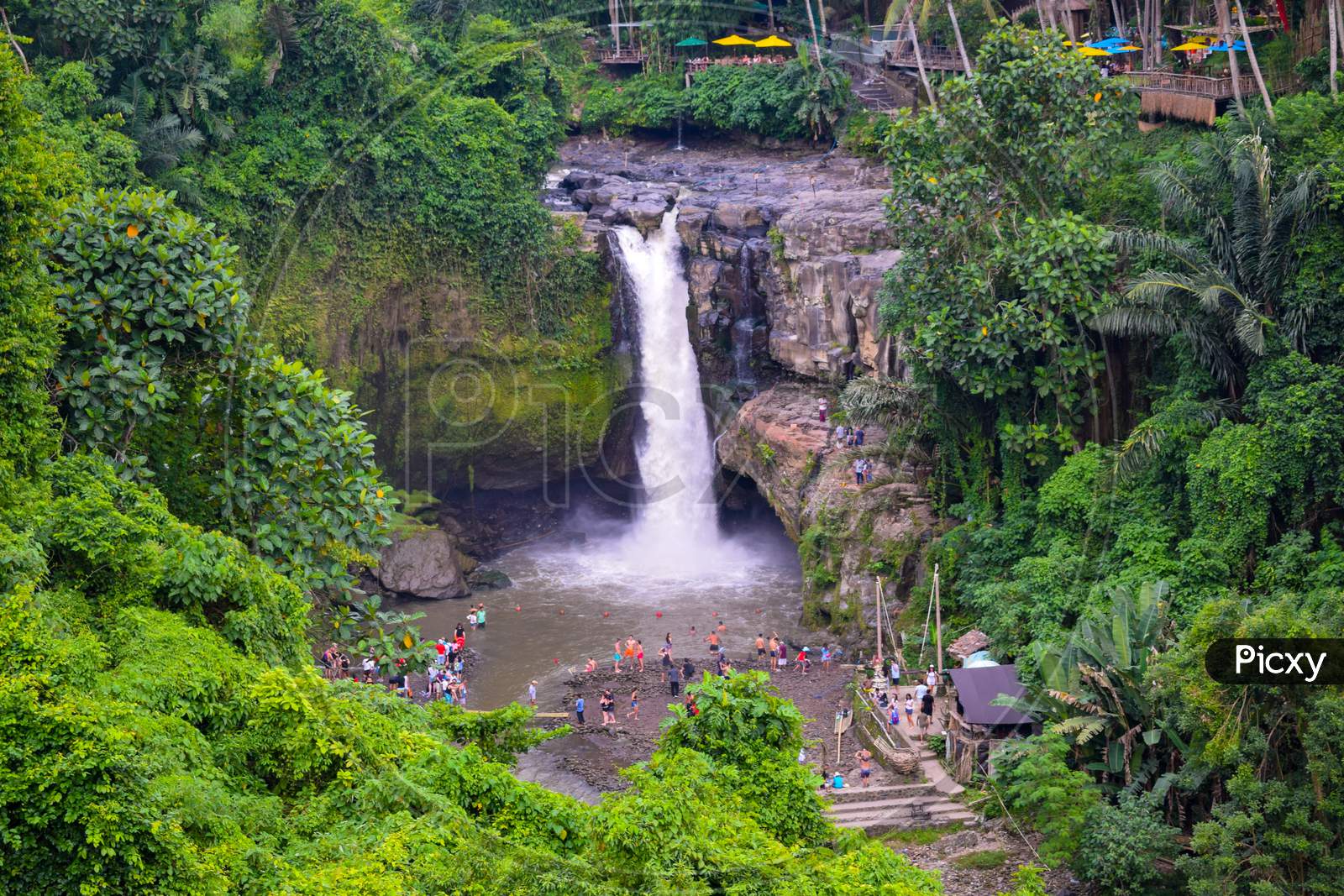Tegenungan Waterfall is a beautiful waterfall located in plateau area and it is one of places of interest of Bali, Tegenungan waterfall in Bali, Indonesia