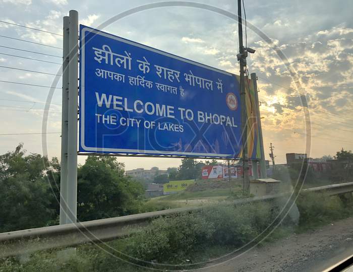 Welcome Hoarding Of Bhopal City