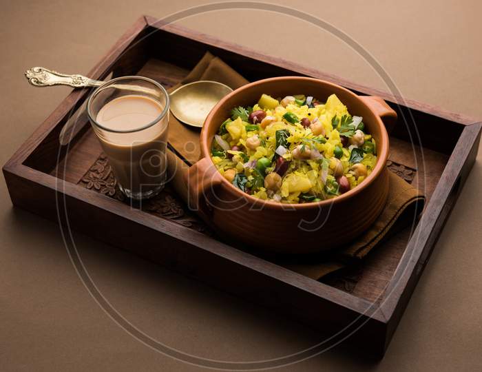 Chana Poha Or Chickpea Pohe Is A Protein Rich Breakfast Recipe From India