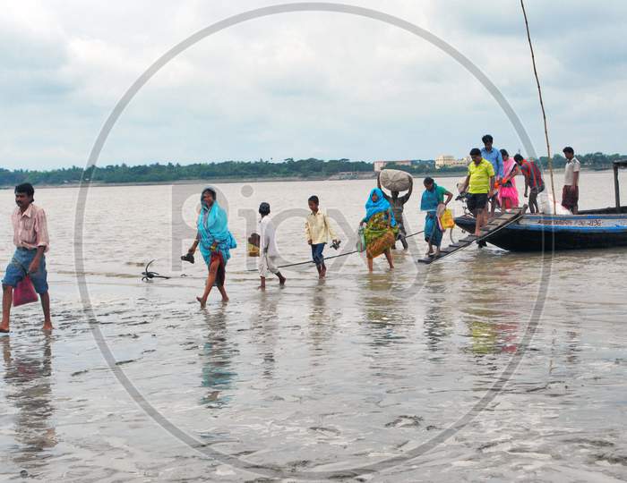 ferry service at rural west bengal