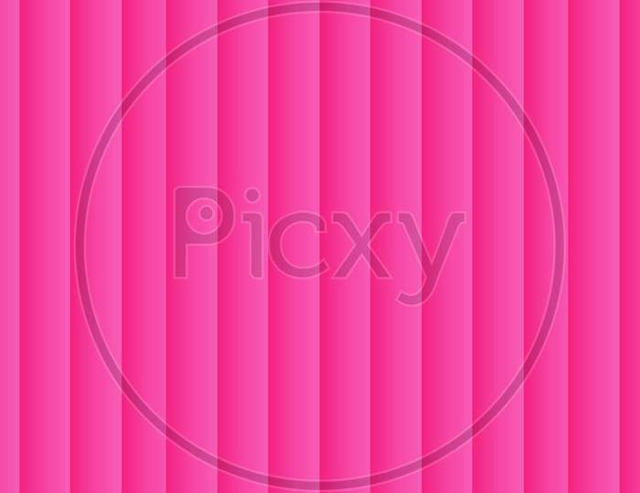 3d illustration Straight lines or shiny vertical stripes with shadows and light on Pink gradient texture. Abstract luxury stripes gradient background. Trendy Attractive pattern for ad, banner, texture