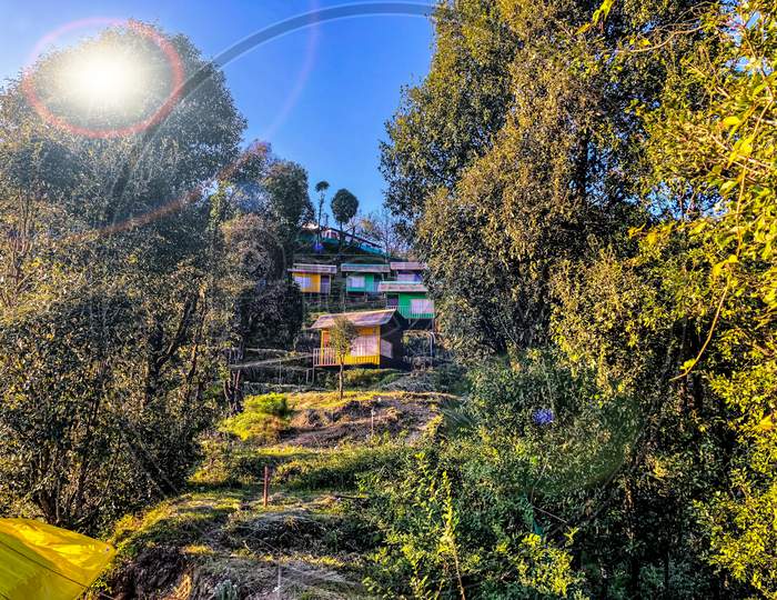 Camping and cottage click Dhanaulti kanatal Uttarakhand india