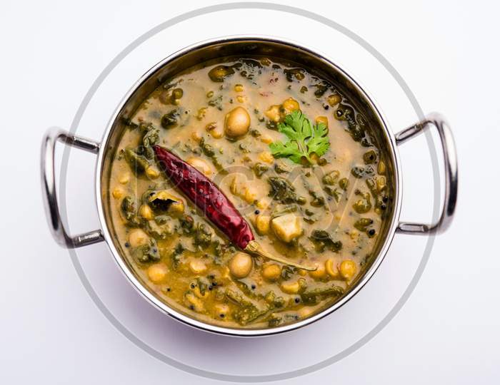 Dal Palak Or Lentil Spinach Curry - Popular Indian Main Course Healthy Recipe