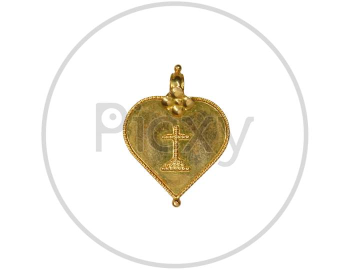 Christian Locket (Holy Cross Gold Pendant)