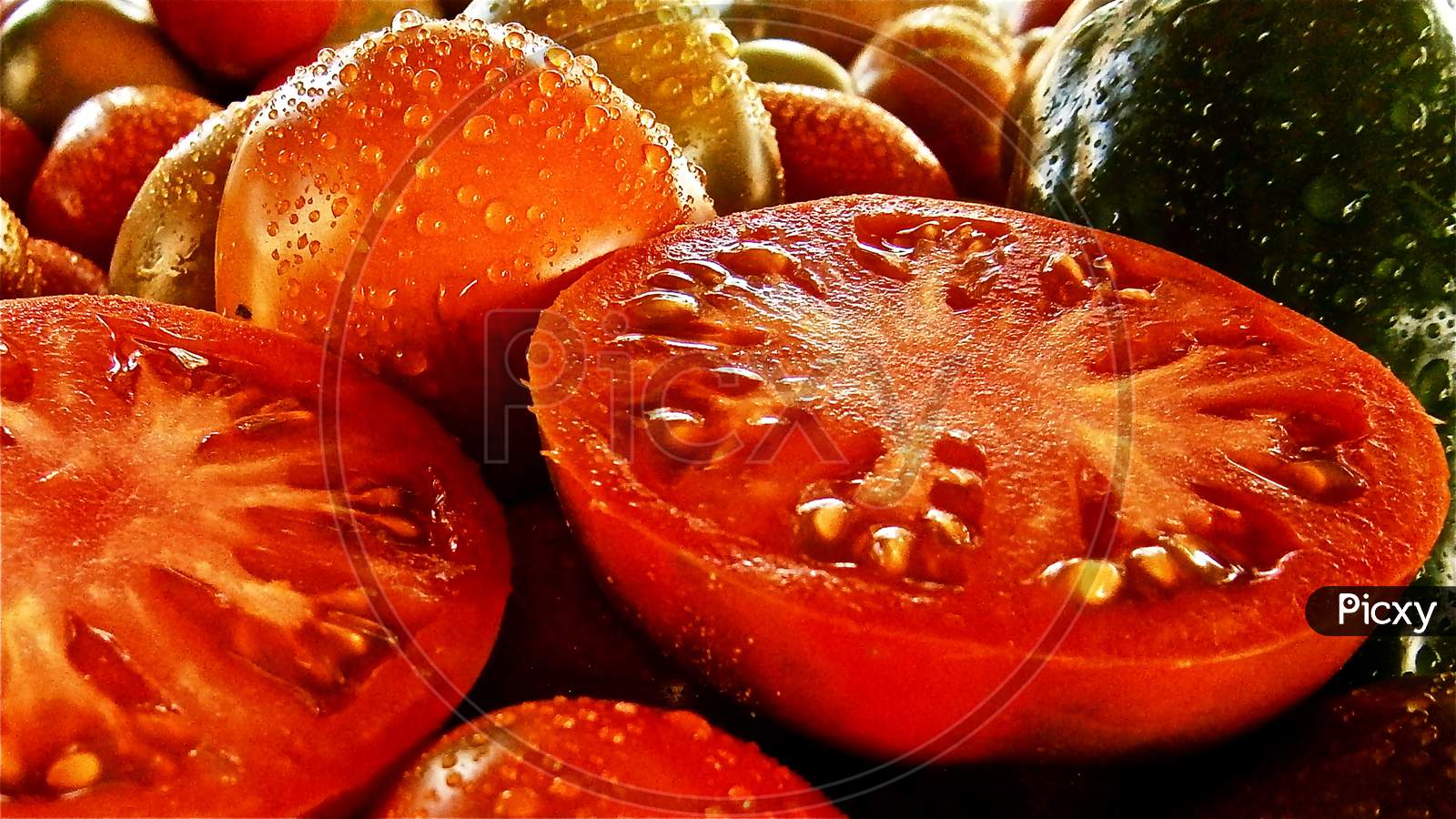 Red and fresh tomato