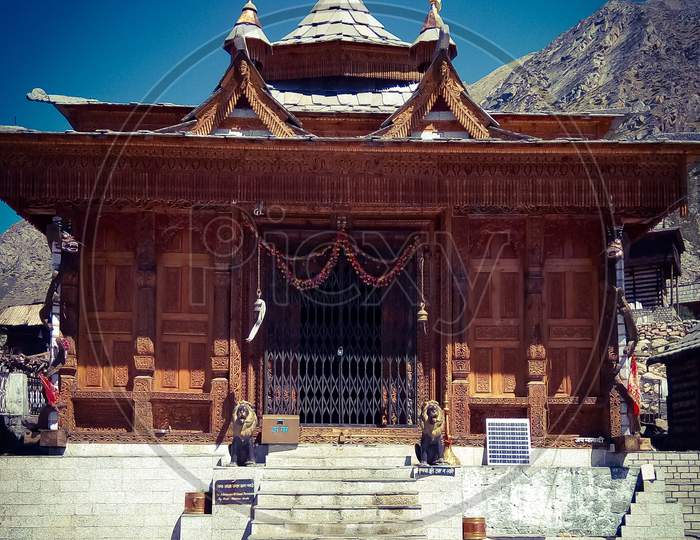 A historical Kamaksha devi temple in Chitkul Kinnaur Himachal Pradesh India.