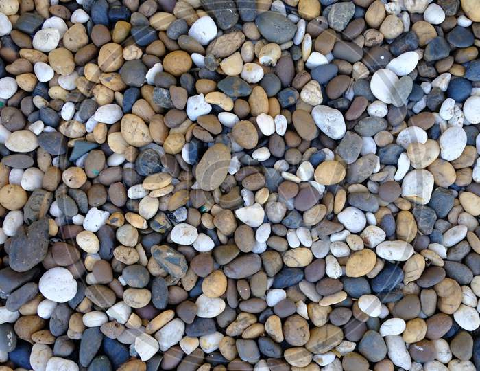 Close Up Natural Pebble Stone Background