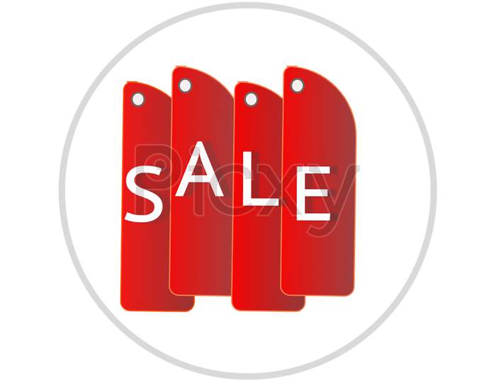 New Red Simple sale tag. This is design  by vishal Singh