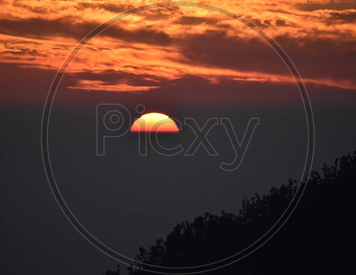 Beautiful Sunset From Nainital Uttarakhand