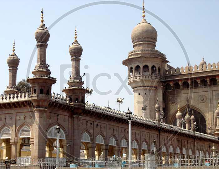 Beautiful View Of Mecca Masjid At Hyderabad India