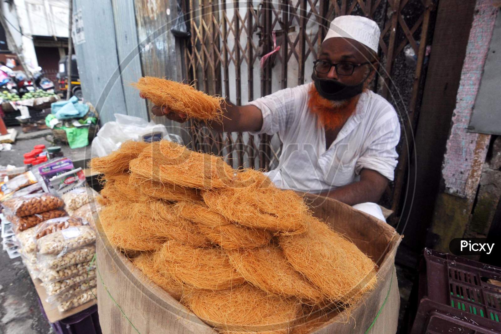 Vendors Sell Vermicelli At Fancy Bazaar Market Ahead Of Eid Al-Adha Festival, In Guwahati On July 30, 2020.