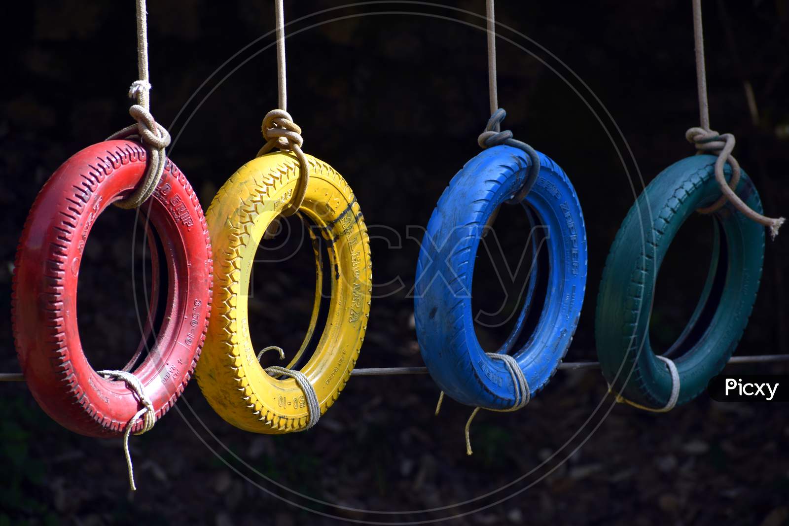 Beautiful Picture Of Multi Colour Tyre