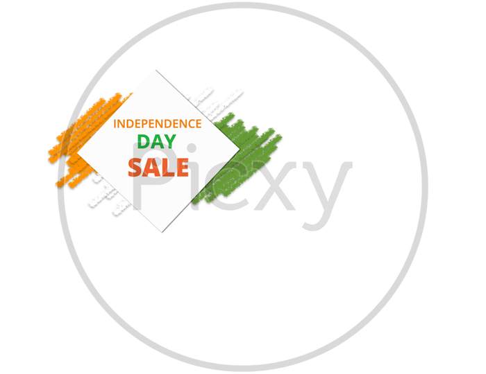 Happy Independence Day Of India Tricolor Background For 15 August Big Freedom Sale Promotion Banner And Stock Photos