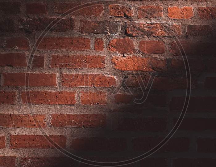 red brick wall pattern background - retro grungy template