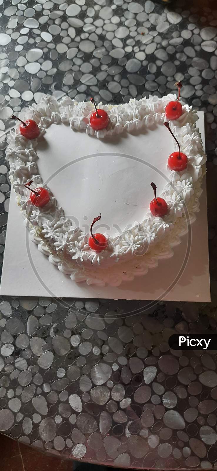 Beautiful heart shaped cake