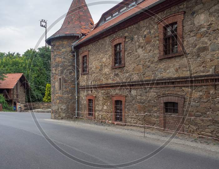 View On The Outer Buildings Of The Czocha Castle From The Road Leading To The Main Entrance.