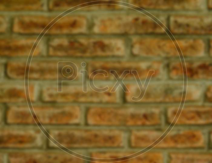 Blur Red Brick Wall For Background