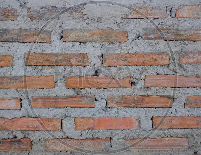 Close Up Red Brick Or Mon Brick Wall