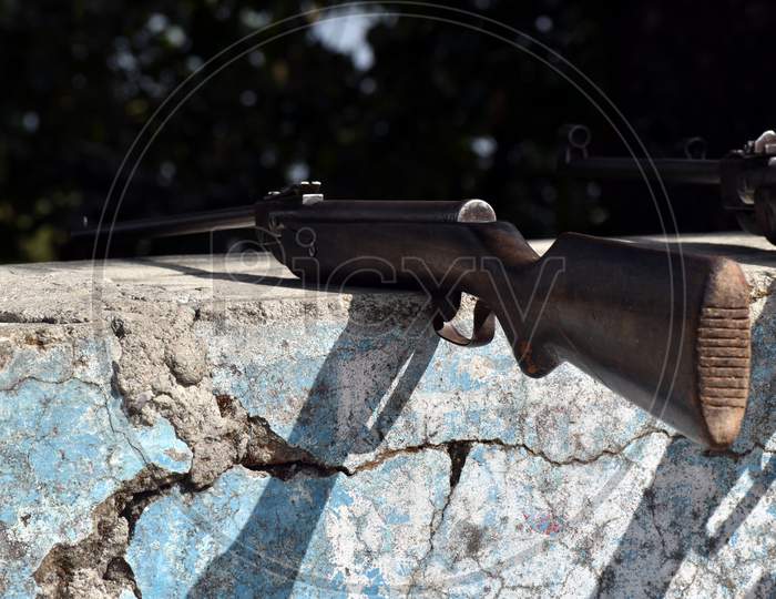 Closeup Picture Of Gun In Nainital Uttarakhand India