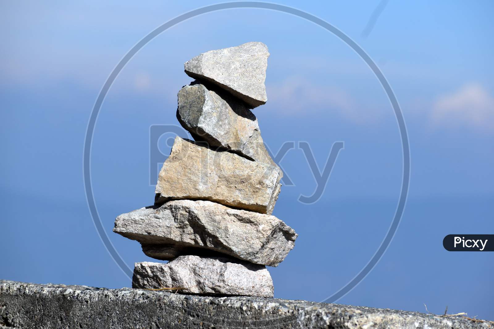 Beautiful Picture Of Stones In Background Of Blue Sky