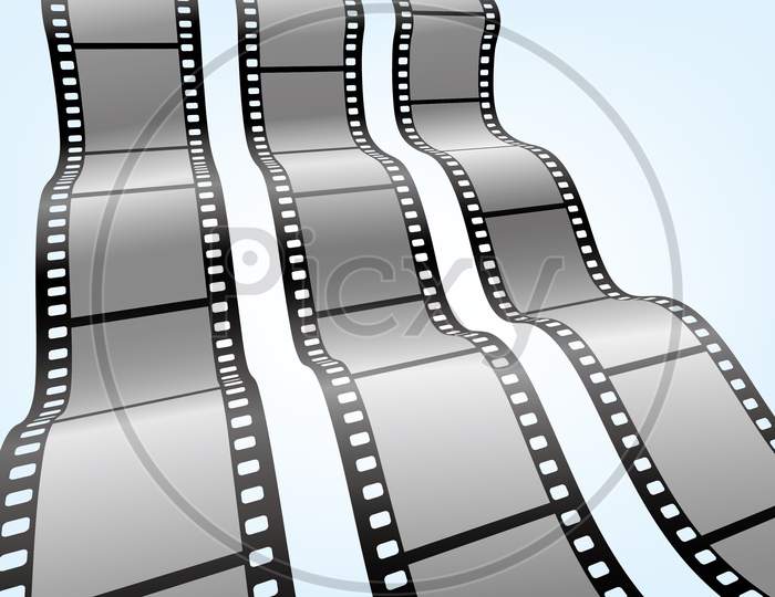 Cinema / movie and photography 35mm film strip template.