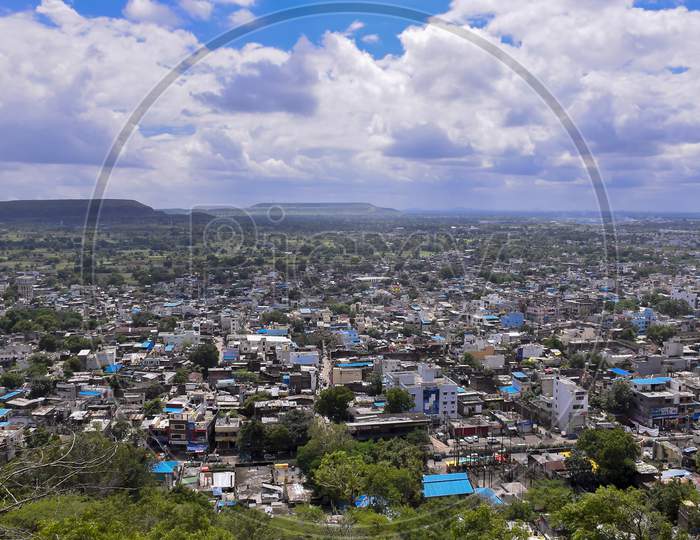 Beautiful View Of Dewas City From The Top Of The Hill