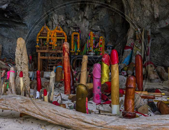Inside Phra Nang Cave Symbol View In Thailand