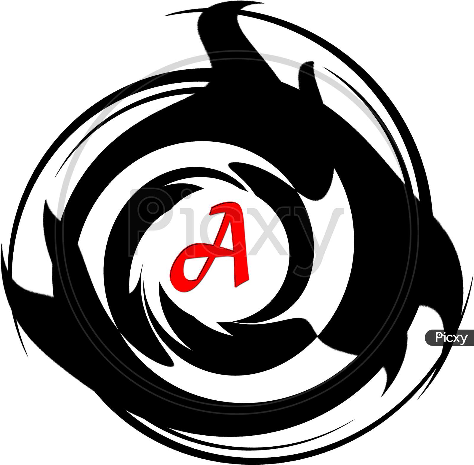 Circular Design And Alphabet A Logo Type