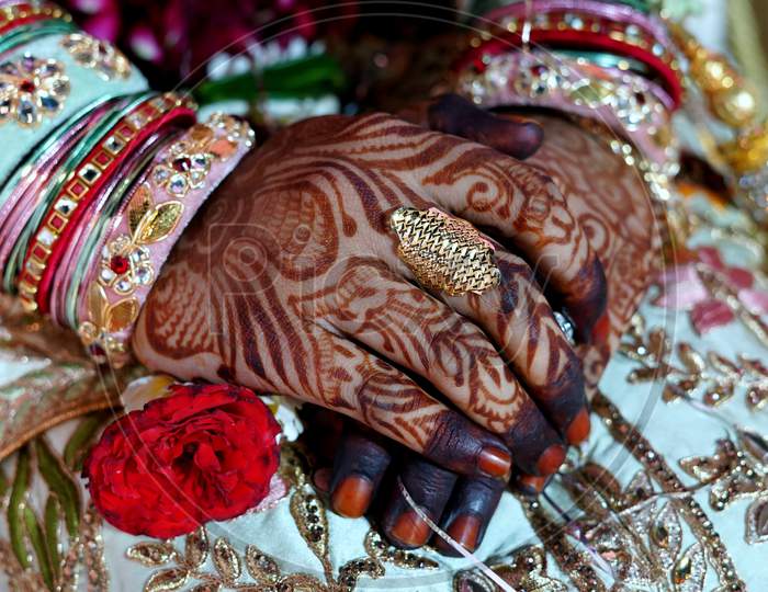 Muslim Bride Hand Closeup