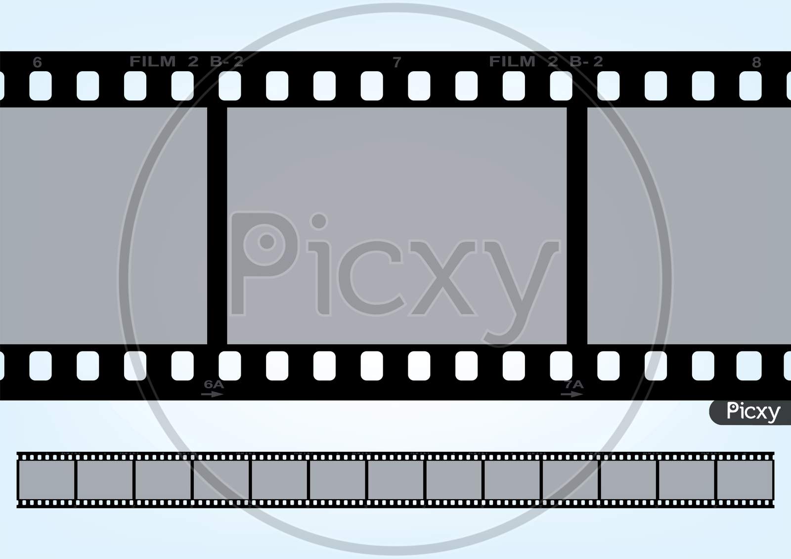 Cinema movie and photography 35mm film strip Vector Image