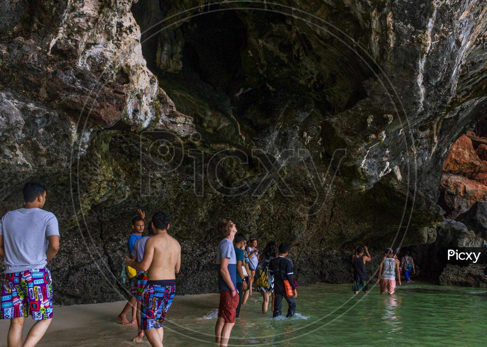 Thailand Phra Nang Beach Cave Tourist Visitors
