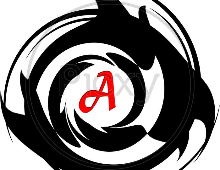 Circular Design And Alphabet A Logo Type