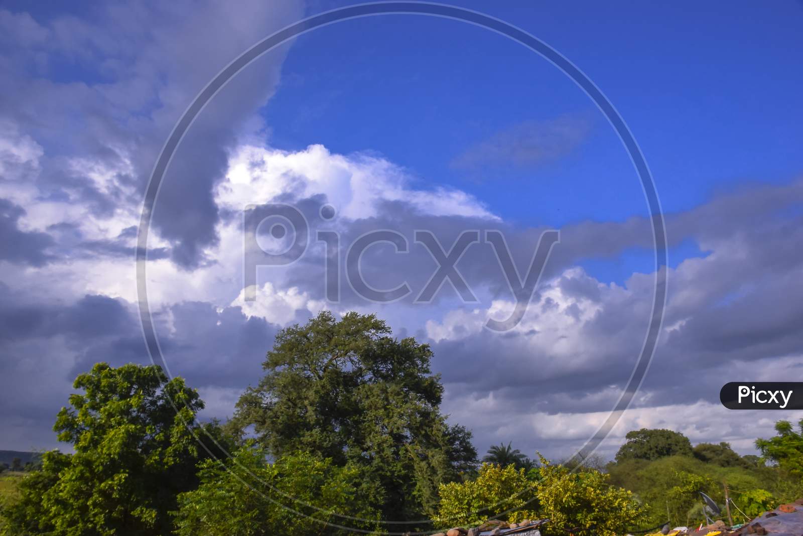 Beautiful Clouds With Blue Sky Background. Nature Weather, Cloud Blue Sky