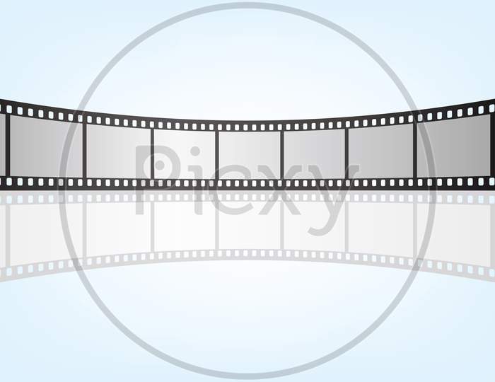 Cinema / movie and photography 35mm film strip template.