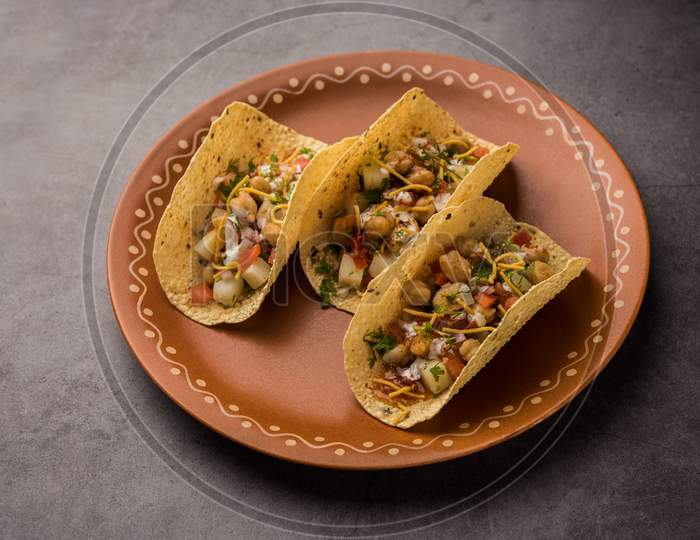 Indian Masala Papad Tacos - Twisted Version Of Mexican Taco In India