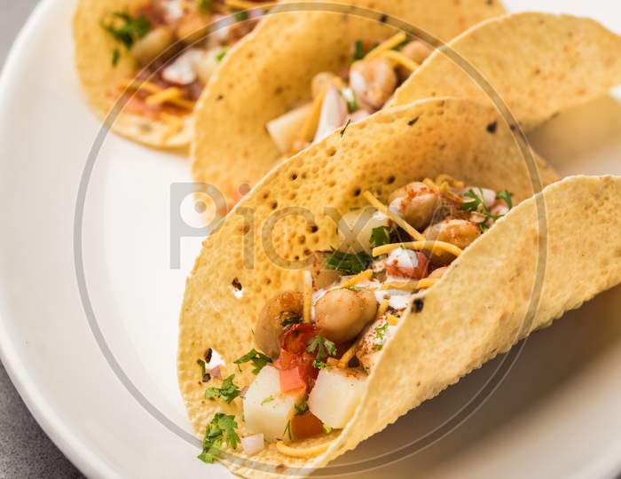 Indian Masala Papad Tacos - Twisted Version Of Mexican Taco In India