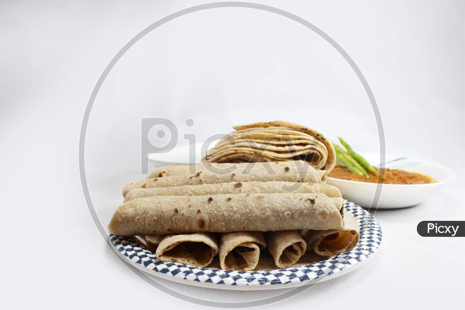 Popular Indian flatbread roti or chapati made from wheat flour