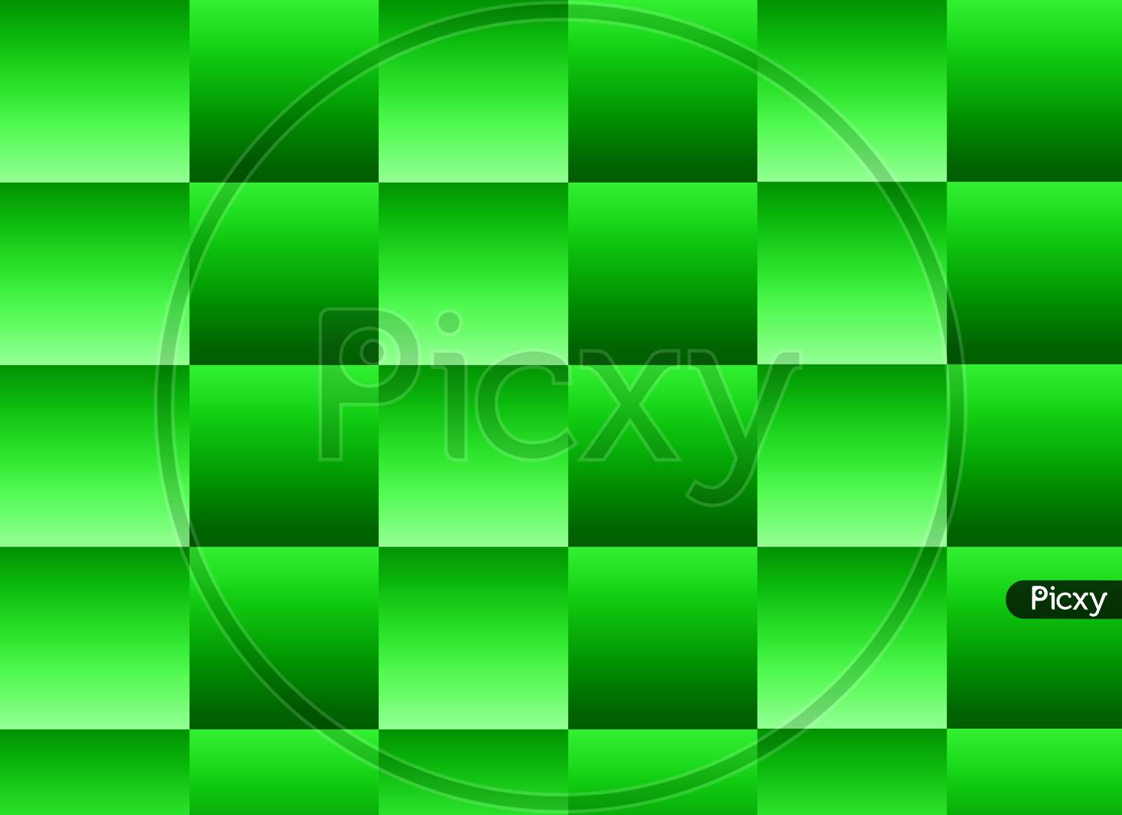 Green Gradient Square shapes composition geometric abstract background.  Gradient checked seamless repeating pattern. 3d Illustration For Wallpaper, Banner, Background, Card, Book.