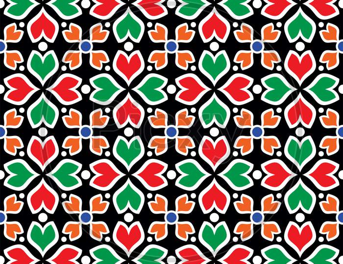 Seamless Pattern With Green Leaves