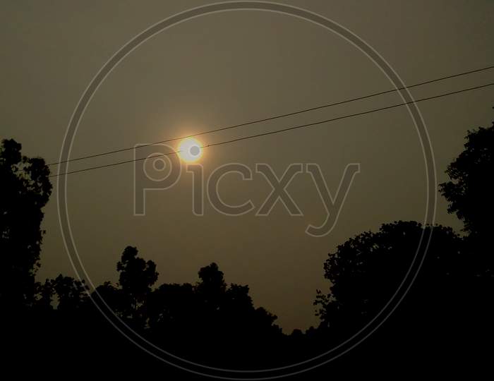 Night Sky Cloud Atmosphere Sun Rise From north India Uttar Pradesh